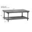 Table basse Elegant Tan 24 po x 42 po x 18 po avec rangement ouvert en rotin-1489085137