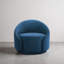 Fauteuil demi-tonneau pivotant rembourré Aunna-189368896