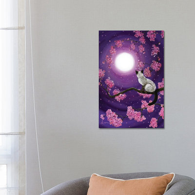 Dancing Pink Petals by Laura Iverson - Wrapped Canvas Print