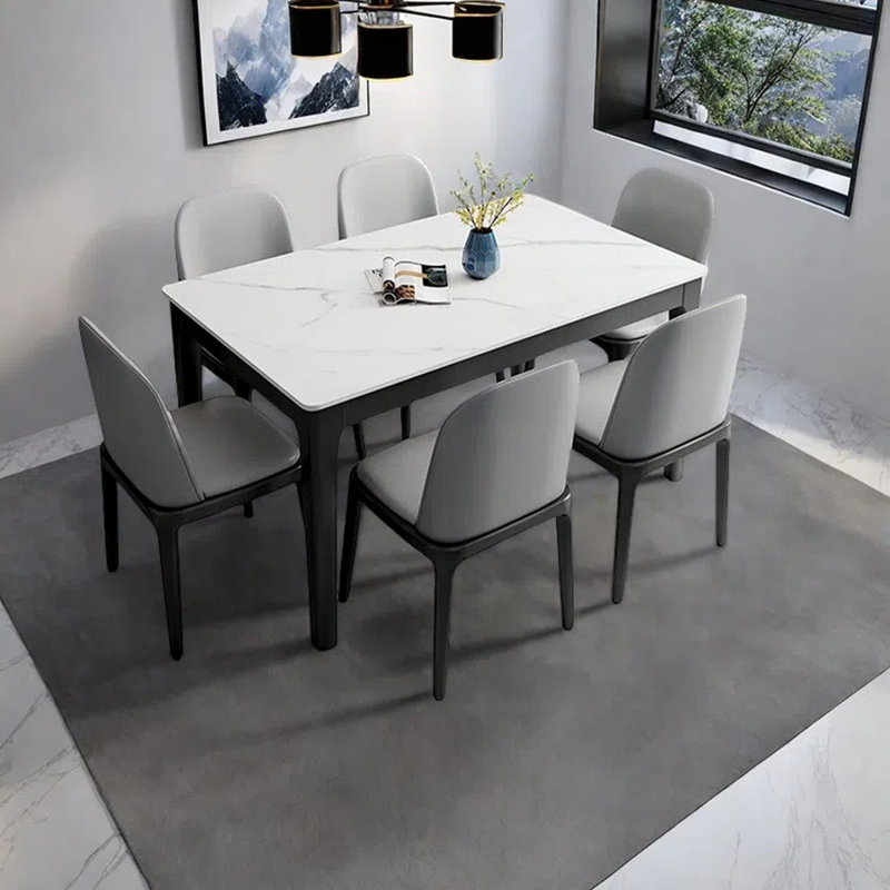 Table de salle à manger simple pour les petits appartements, H 29,53 po x L 62,99 po x l 35,43 po