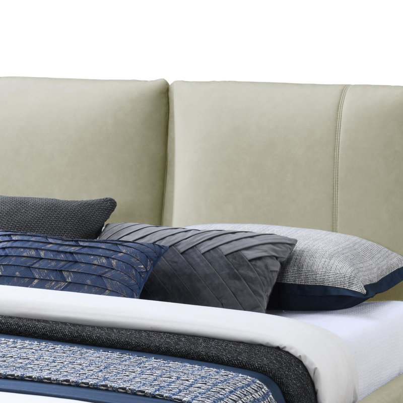 Upholstered King Bed, Tan