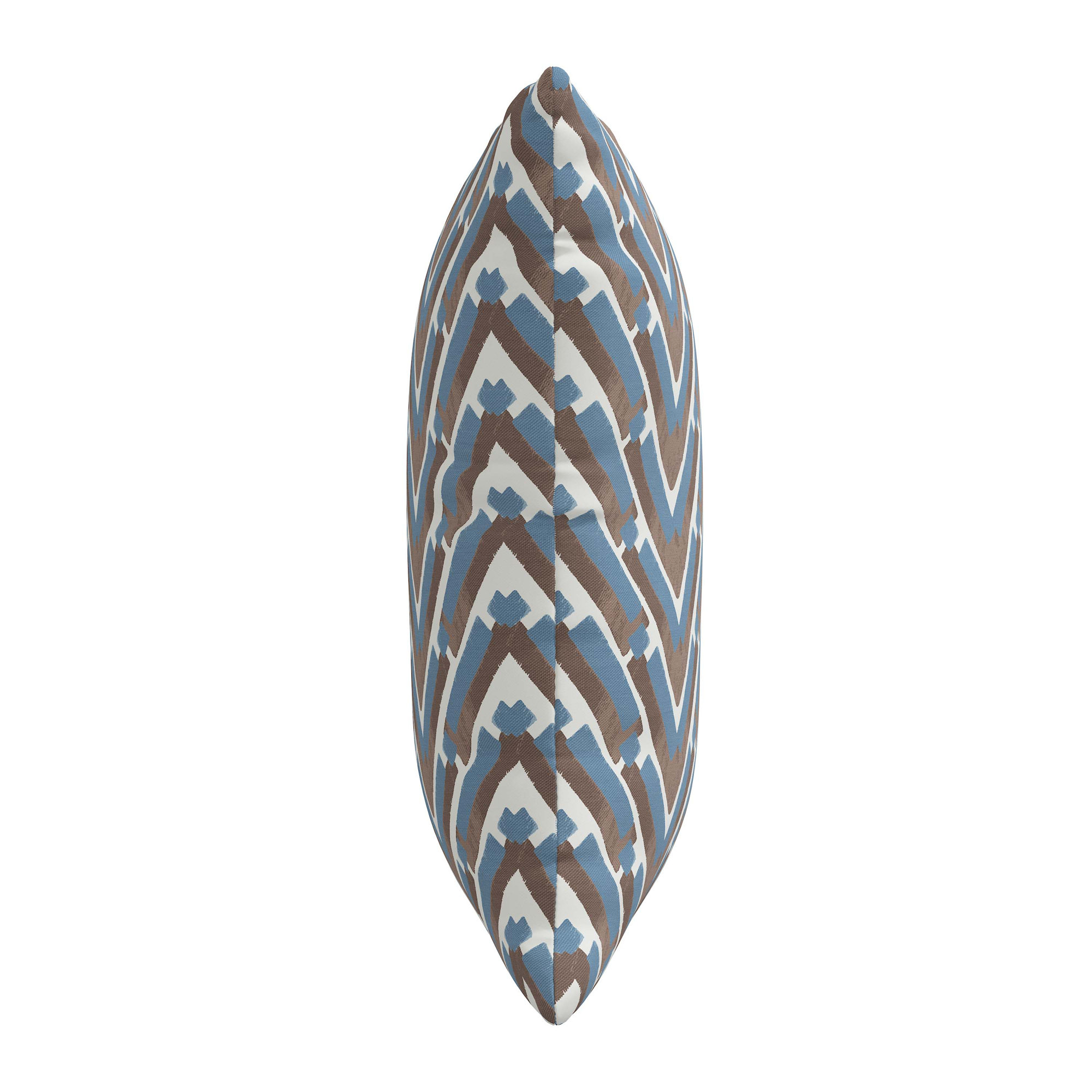 Chevron Cotton Throw Pillow, 20" x 20", Pillow Cover Only - No Insert, Blue/Brown/White
