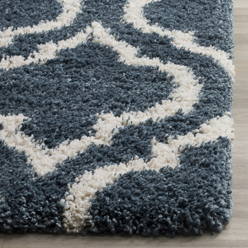 Darrold Hudson Shag Performance Geometric Rug, Runner 2'3" x 12'