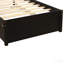 Structure de lit simple avec lit gigogne en bois et espresso