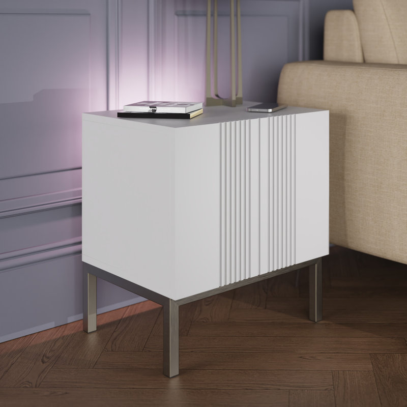 IONA Lamp Table, White
