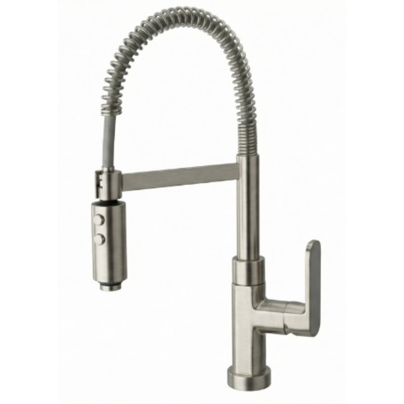 Piralla Ovo Pull Down Kitchen Faucet, Brushed Nickel