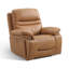 Fauteuil inclinable électrique moderne en cuir fleur avec chargement USB et porte-gobelets cachés-1815392922