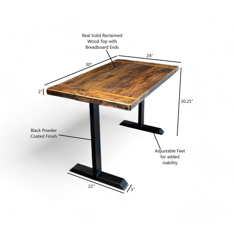 The Homestead Farmhouse Desk, 29.75" H x 30" W x 24" D