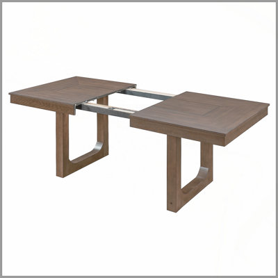 60"-78" Extendable Dining Table, Farmhouse Wooden Kitchen Table with Removable Leaf, Large Expanding Table for 4-8, Walnut