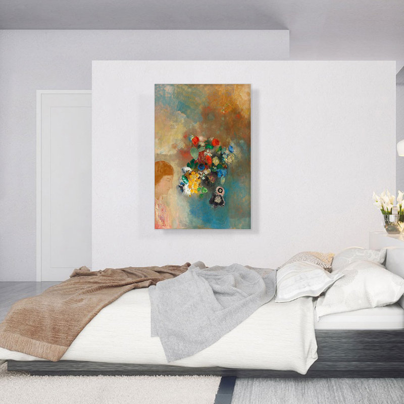 «The Dream 1908» par Odilon Redon, reproduction d'art sur toile tendue, H 40 po x l 26 po x P 1,5 po