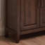 Banc de rangement pour chaussures en bois massif brun noisette