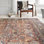Tapis oriental épice / orange / bleu marine Portman