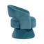 Chaise de plage pivotante en velours bleu sarcelle foncé, base en bois massif portable, fonction de camping d'hiver ensoleillée et élégante, rembourrage en mousse chaude, extérieur