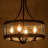 4-Light Farmhouse Chandelier, Rustic Candle Ceiling Hanging Light Fixture with Round Metal Shade
