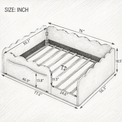 Upholstered Floor Bed