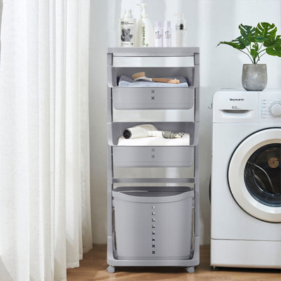 Plastic Rolling Laundry Sorter