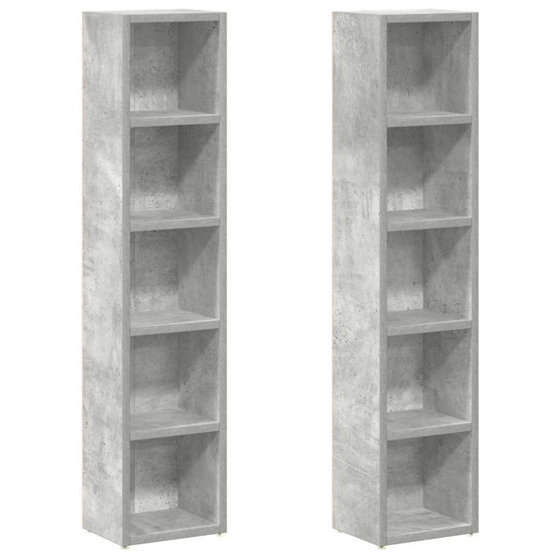 CD Multimedia Storage Rack, Concrete Grey