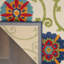 Tapis intérieur / extérieur à motif floral ivoire / bleu / vert Eaglin-217884860