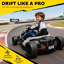 Kart électrique, grande batterie 24 V 9 Ah, kart pour enfants avec deux moteurs de 150 W, siège réglable et ceinture de sécurité à 5 points à haute vitesse à démarrage rapide 11,2MPH, pour 6 à 12 ans, blanc-119918465