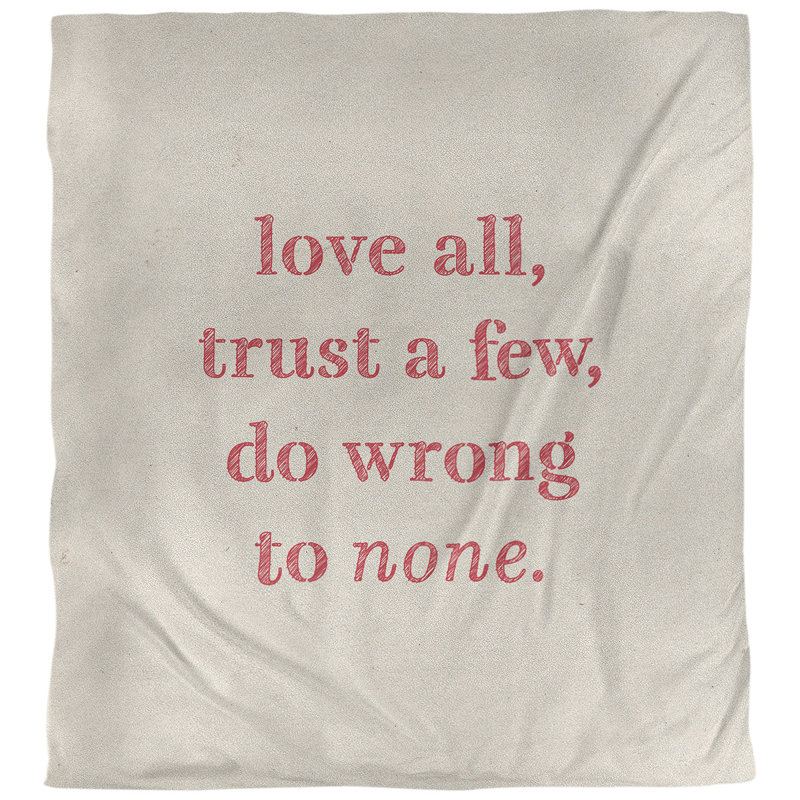 Housse de couette Do No Wrong Quote, Housse de couette pour très grand lit, Blanc / Rouge