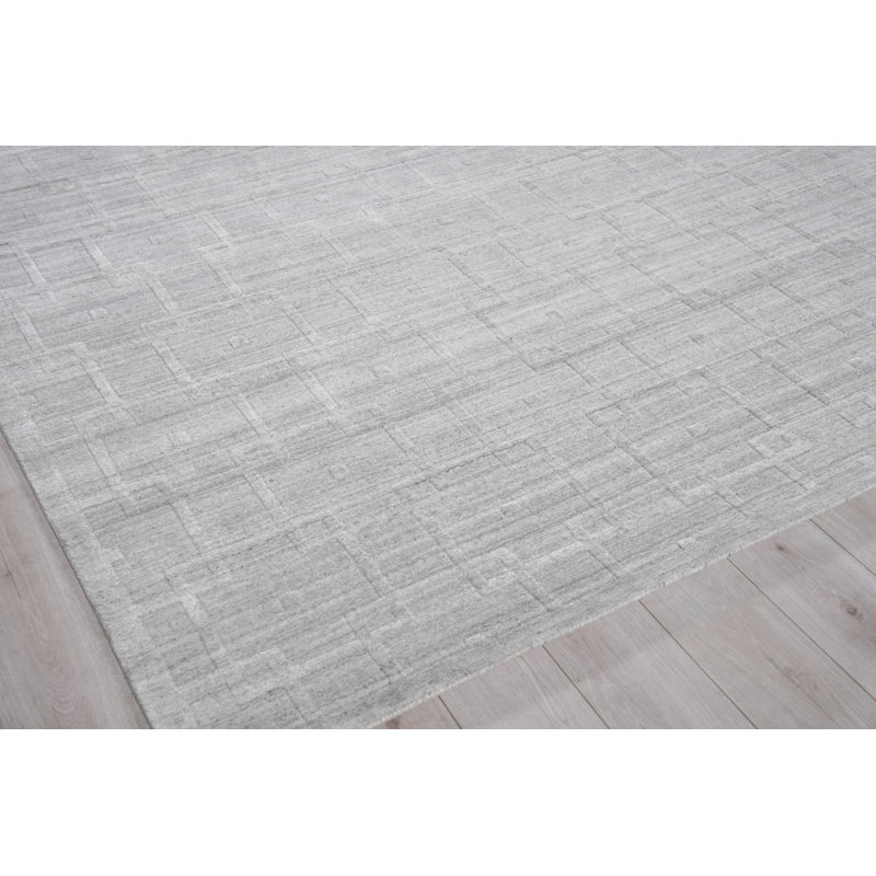 Castelli Geometric Area Rug in Light Silver/Gray, Rectangle 9' x 12'