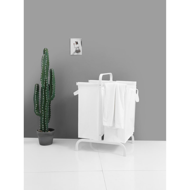 Large Capacity 110L Laundry Hamper With Lid, 2 White Cloth Basket For Clothes & Storage, Sorting 110L, Lid And Cards ,