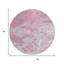 Tapis extérieur rond lavable abstrait rose et ivoire Fairwinds 8 pi