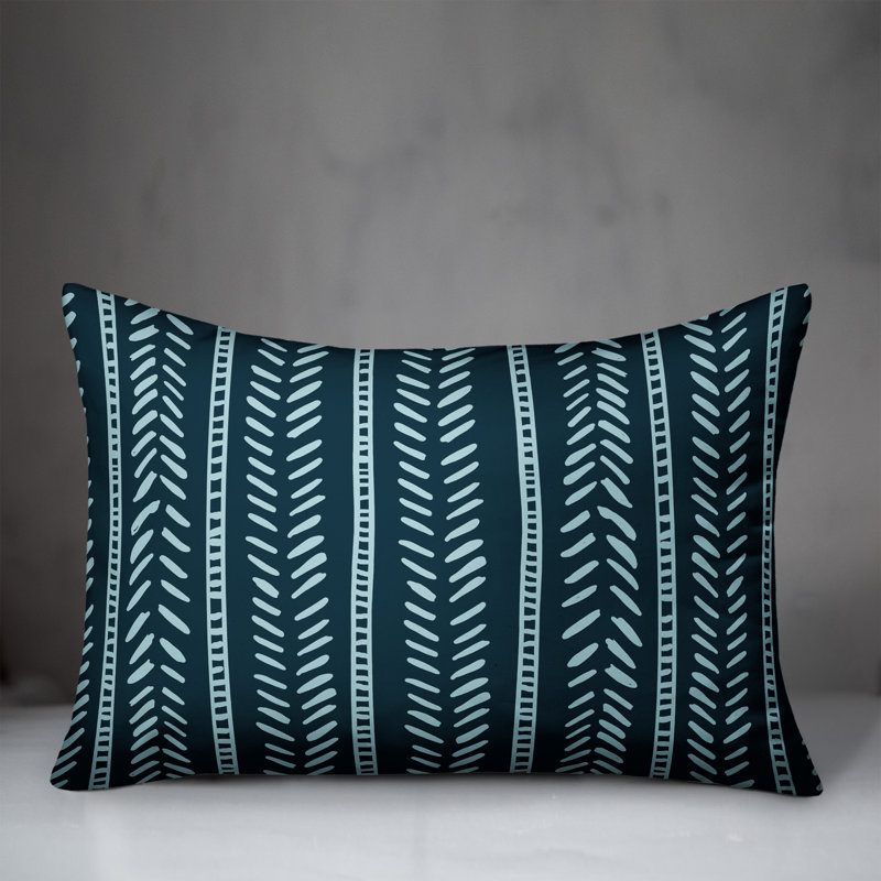  Coussin lombaire intérieur / extérieur Abstract Arrows, Polyester / Bourre en polyester, Vert / Noir