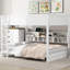 Lit superposé avec ports et rangement, blanc-1664837680
