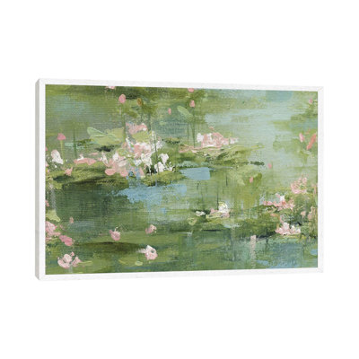 Celadon Waterlillies I by Carol Robinson - Painting on Canvas