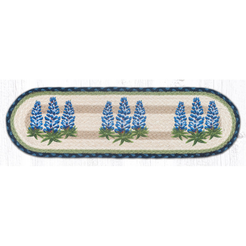  ST-OP-62 Bluebonnets Oval Stair Tread 27"x8.25"