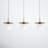 Cathy 3 - Light Brushed Brass Kitchen Island Pendant