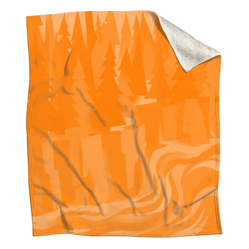 Couvertures Forest River, L 50 po x H 60 po, Dark Orange Light Orange