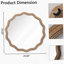 Miroir mural rond en bois 23,62 pouces