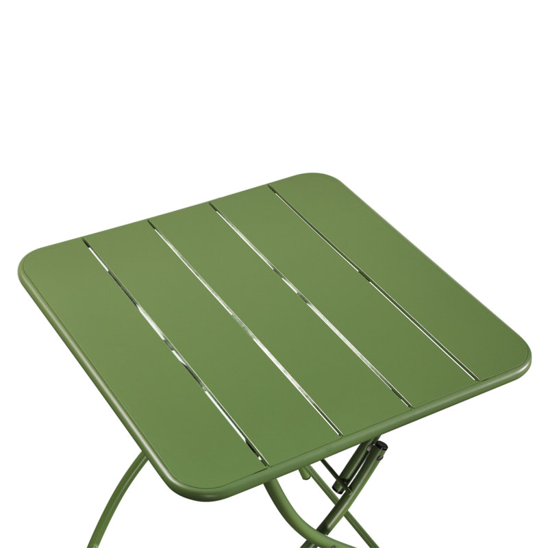 Rimini Metal Folding Outdoor Bistro Table , 60cm cm W 60cm cm D, Green