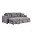 Canapé-lit modulaire réversible en tissu bouclé gris 96 po Seraphina Ii
