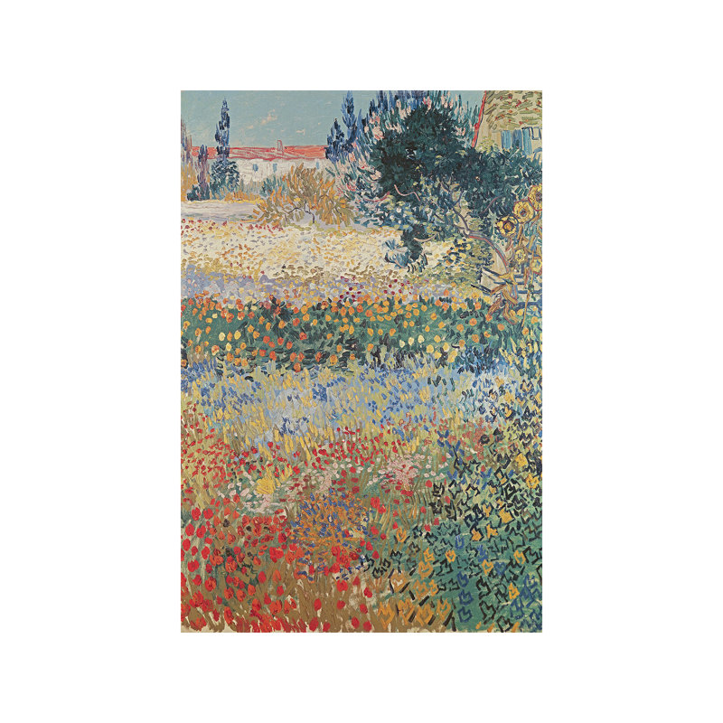 Garden In Bloom, Arles, July 1888 by Vincent Van Gogh - Print on Canvas, 66.04 cm H x 45.72 cm W x 1.91 cm D, Wrapped Canvas