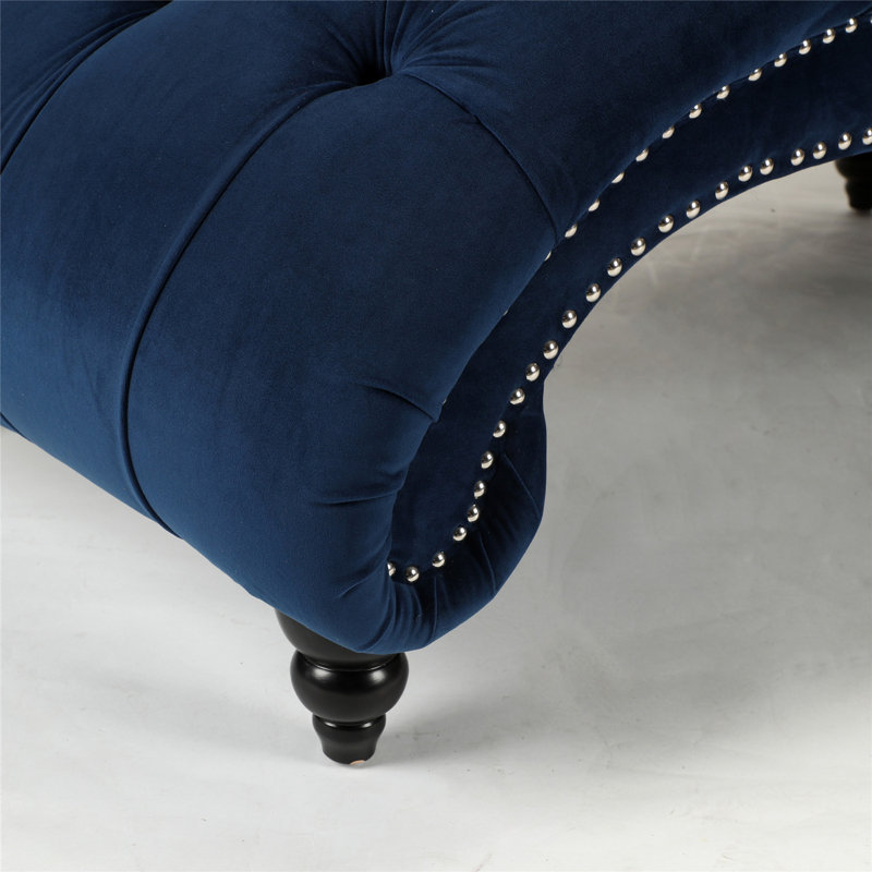 Chaise longue capitonnée sans accoudoirs