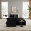 Ensemble modulaire rembourré 5 pièces en tissu de lin avec repose-pieds de rangement 5 pièces-862848581