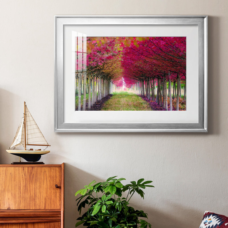 Forêt magique - peinture encadrée, H 30,5 po x l 42,5 po x P 1 po, Argent, Pas de tapis