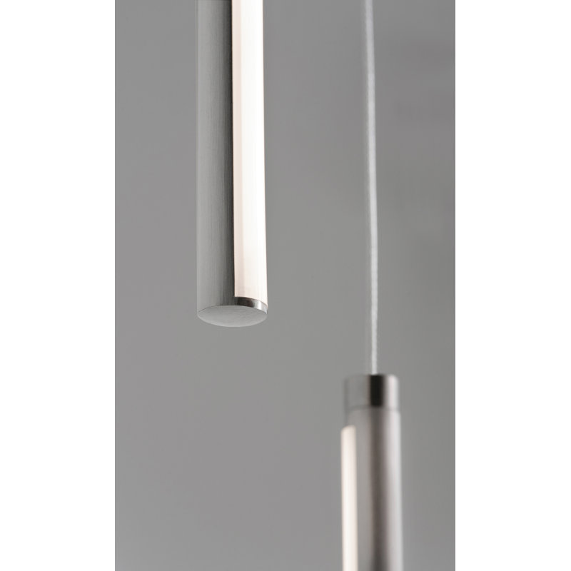 Jontavion 3 - Light LED Cylinder Pendant, Satin Nickel