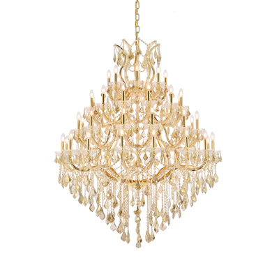 Yarmouth 49 - Lustre en cristal à plusieurs niveaux de style bougie
