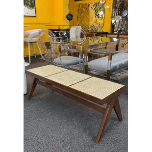 Banc en bois Shawn Cane