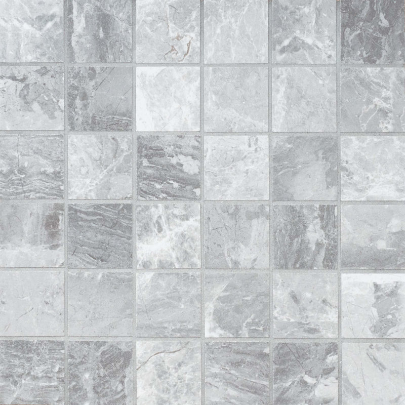 2" x 2" Porcelain Mosaic Tile, Bardiglietto