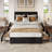 Candler Queen Bed With 4 Drawers And Headboard, Velvet Upholstered Platform Bed, Sturdy Metal & Wooden Slats Support, No Box Spring Needed, Easy Assembly-2000677982-2000677984