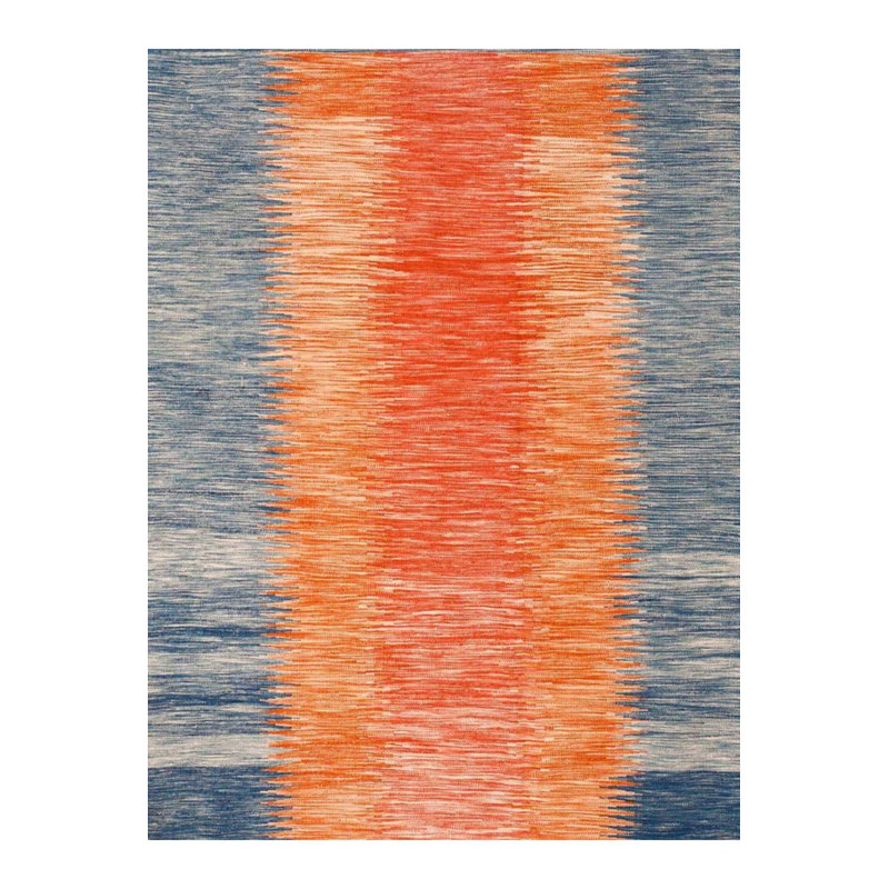 Machine Washable Blue Abstract Modern Decorative Rug, Rectangle 3'3" x 4'11" Rug Pad Included
