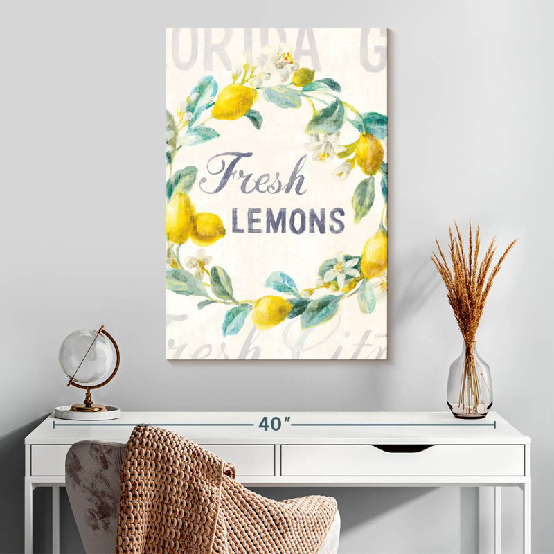 Kema Floursack Lemon Bright Wall Sign, 30" H x 20" W