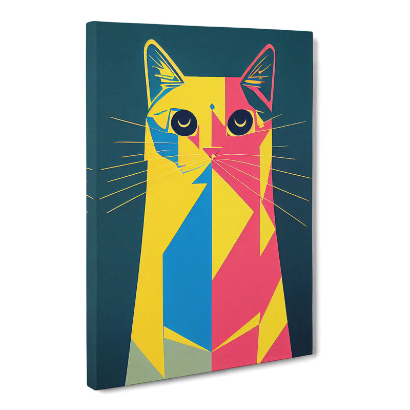 Cat Abstract Vol.2 - Wrapped Canvas, 76cm H x 50cm W x 3cm D