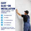 Panneau mural Falkirk Irvine III 4 pi x 9 pi UV Marble White Grey (paquet de 5)-128543135