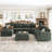 Turrella Corduroy Sectional Upholstered Modular Sectional Sofa with Storage Ottoman-98100403